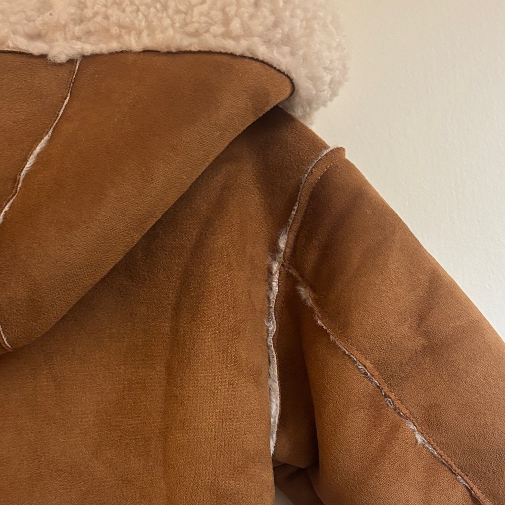 2T Mango faux shearling and suedette coat - Picture 6 of 8